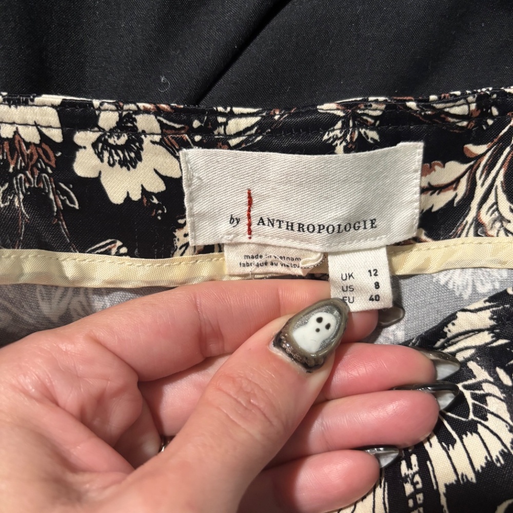 Anthropologie silk women’s butterfly flare pants - Picture 2 of 3